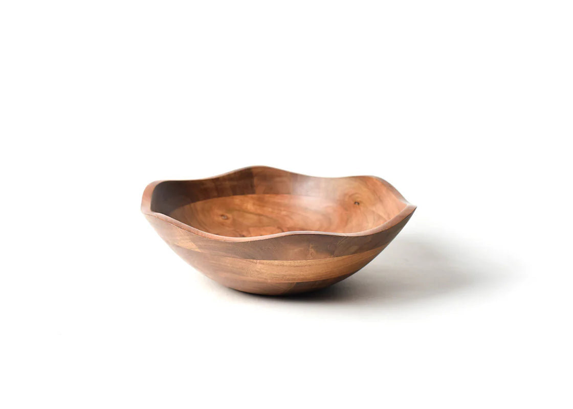 Fundamental Wood 13in Ruffle Bowl