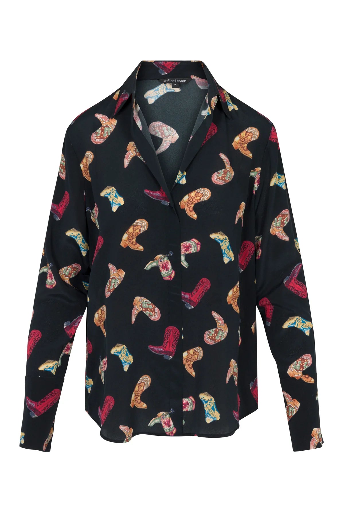 Daria French Cuff Silk Blouse - Boots