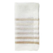 Logan Striped Linen Napkins Beige