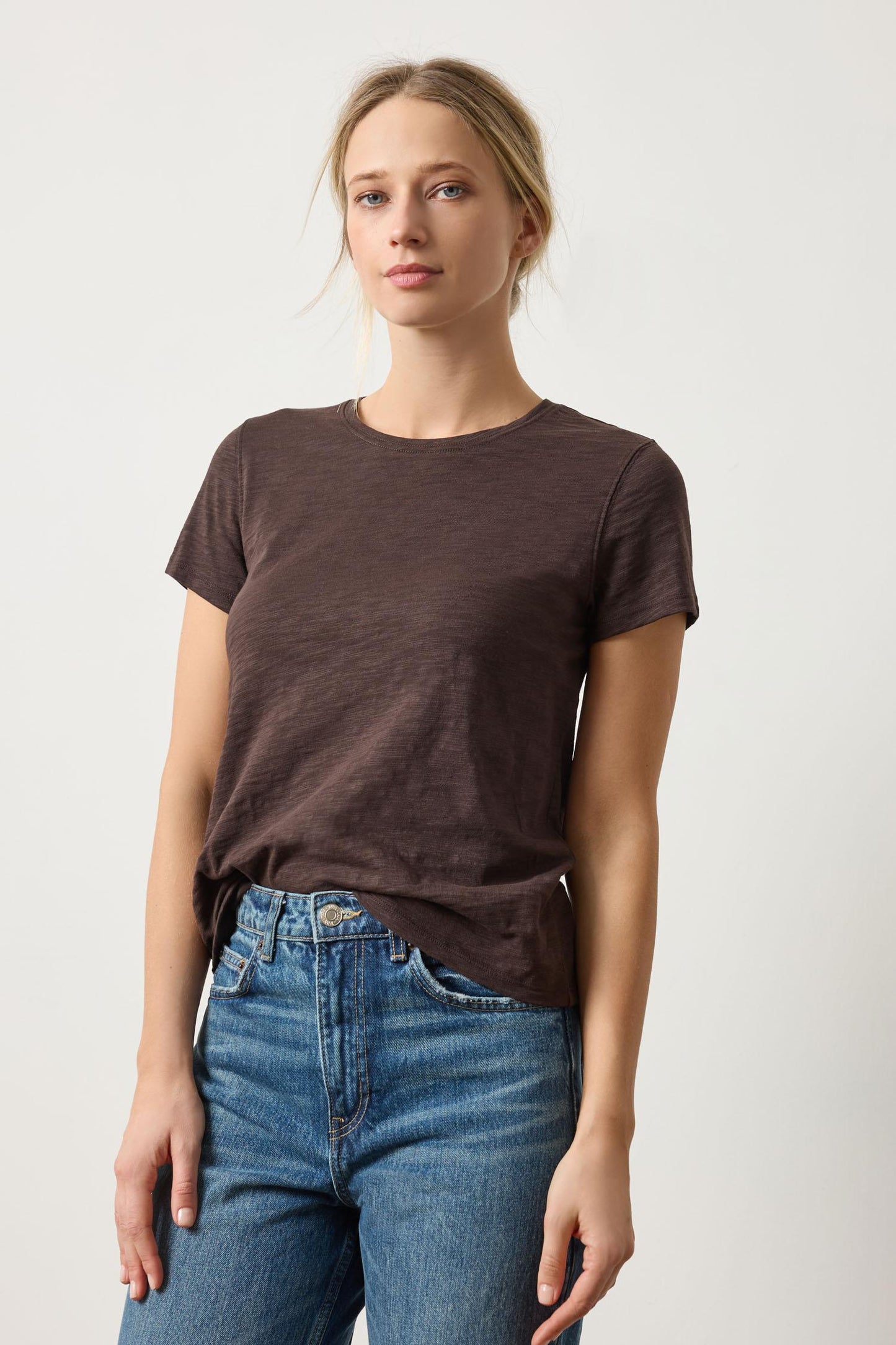 Lilla P Short Sleeve Back Seam Crewneck