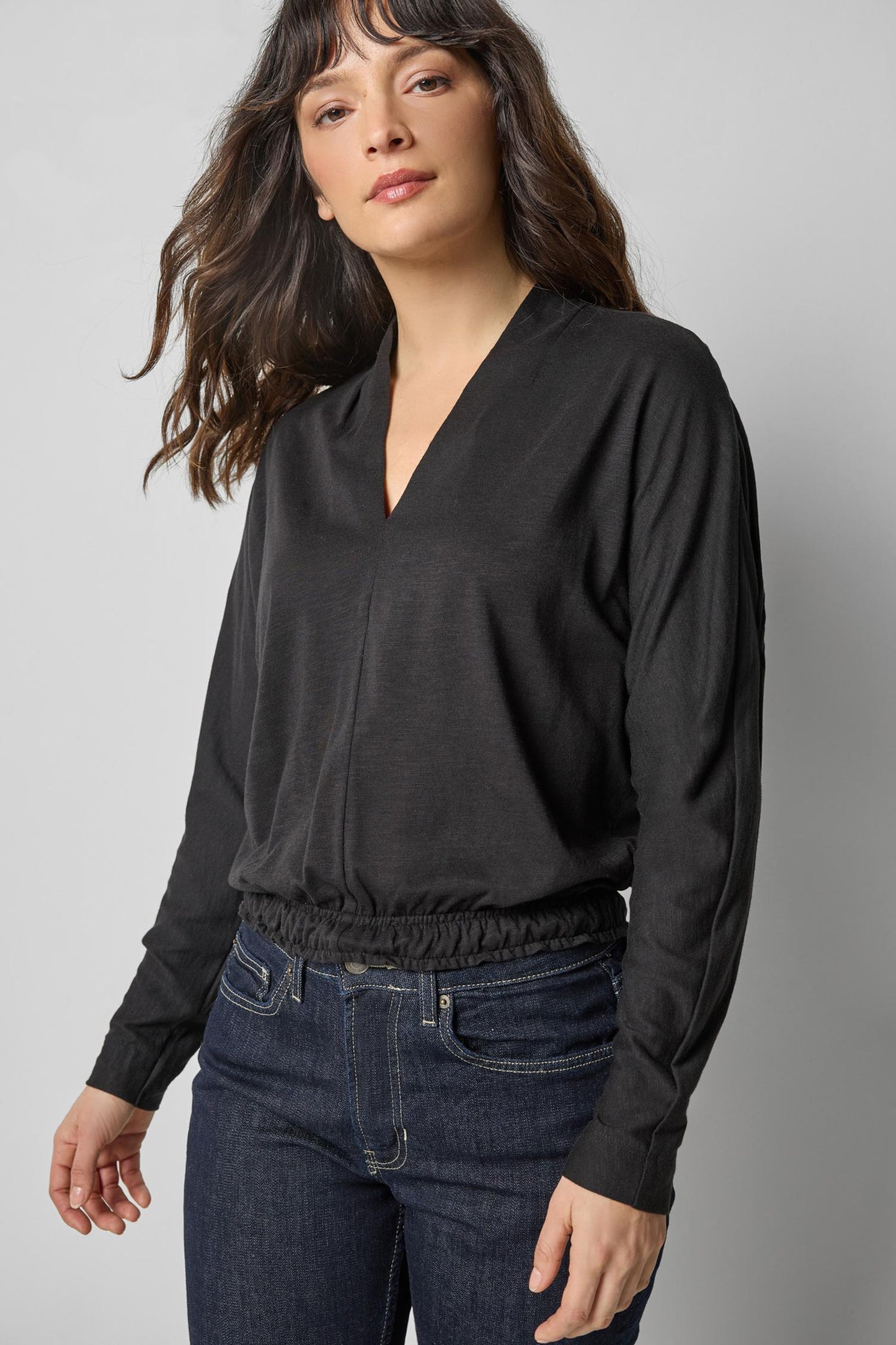 Shawl Collar Wedge Top