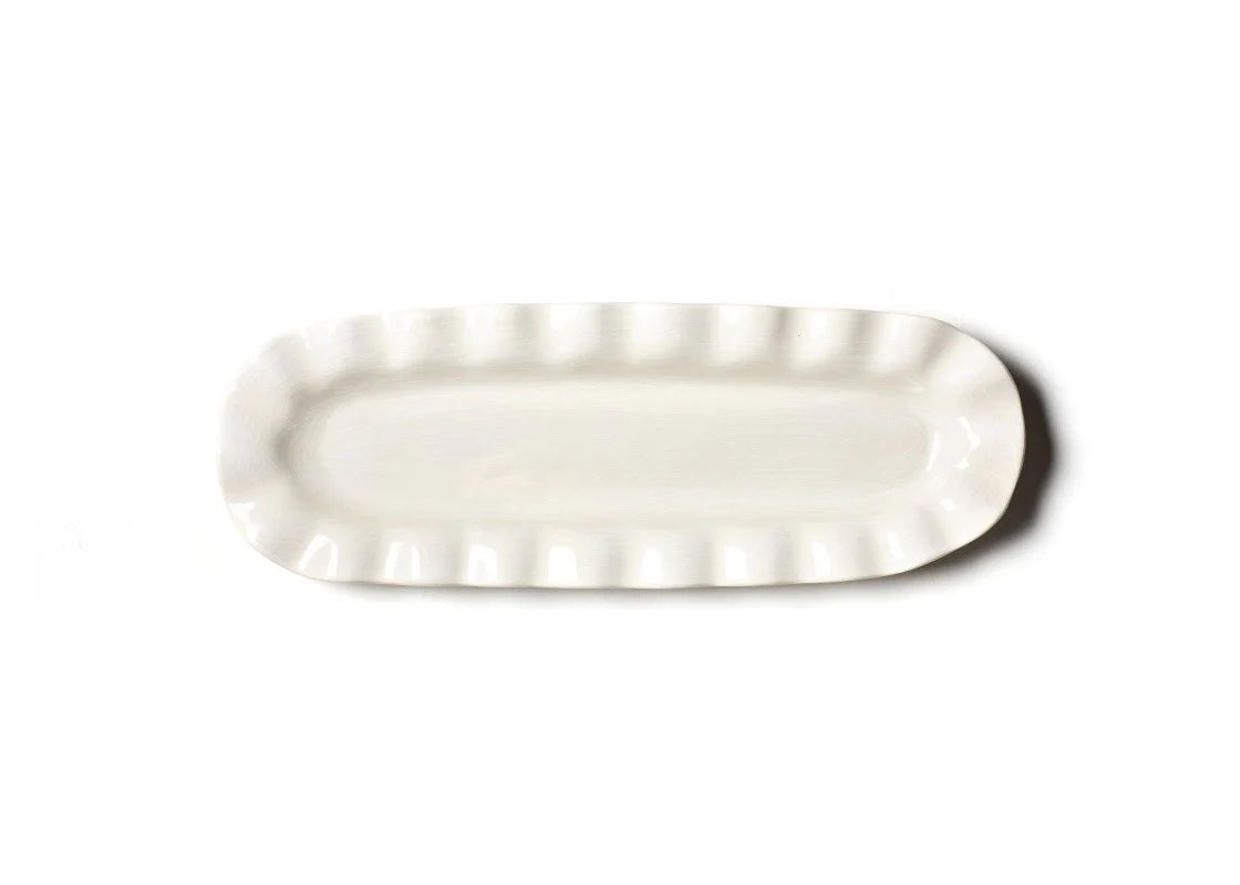 Coton Colors Signature White Ruffle Skinny Tray
