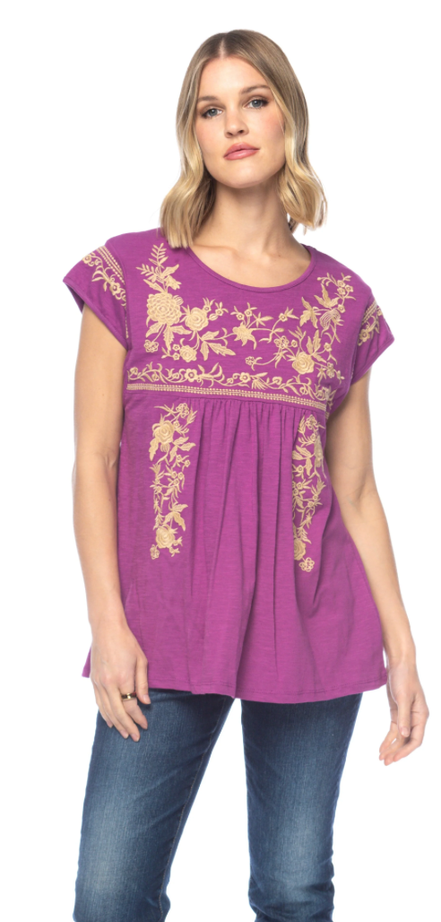 Tolani Anice Cap Sleeve Blouse