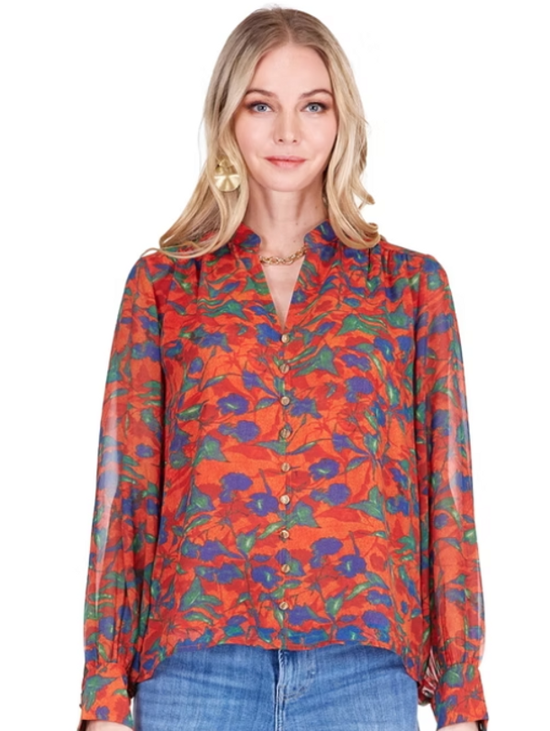 Marigolds Front Split Buttons Top