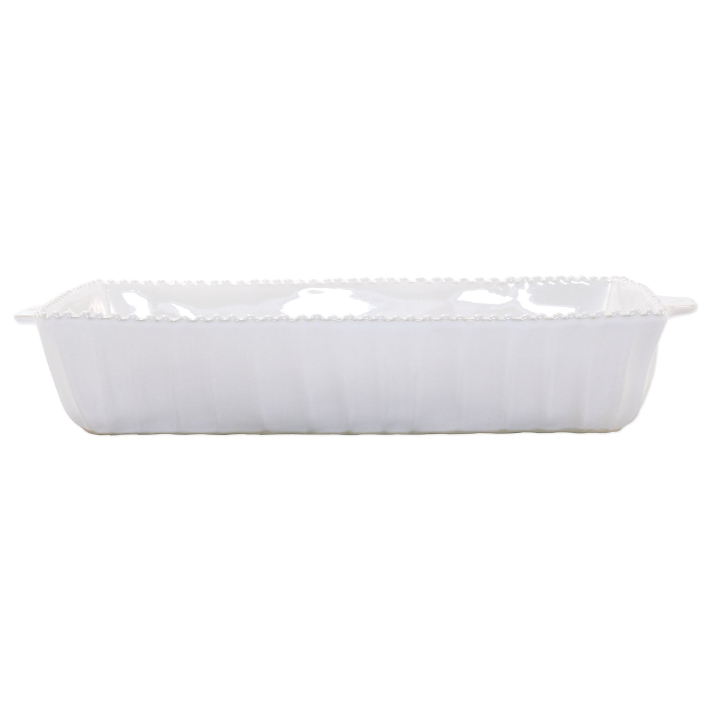 Incanto Stone White Stripe Rectangular Baker
