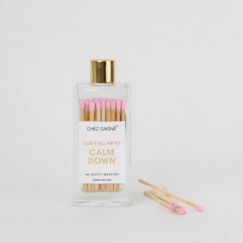 Calm Down - Light Pink Matches in Glass Bottle