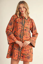 Bellsleeve Boho Button Down Dress
