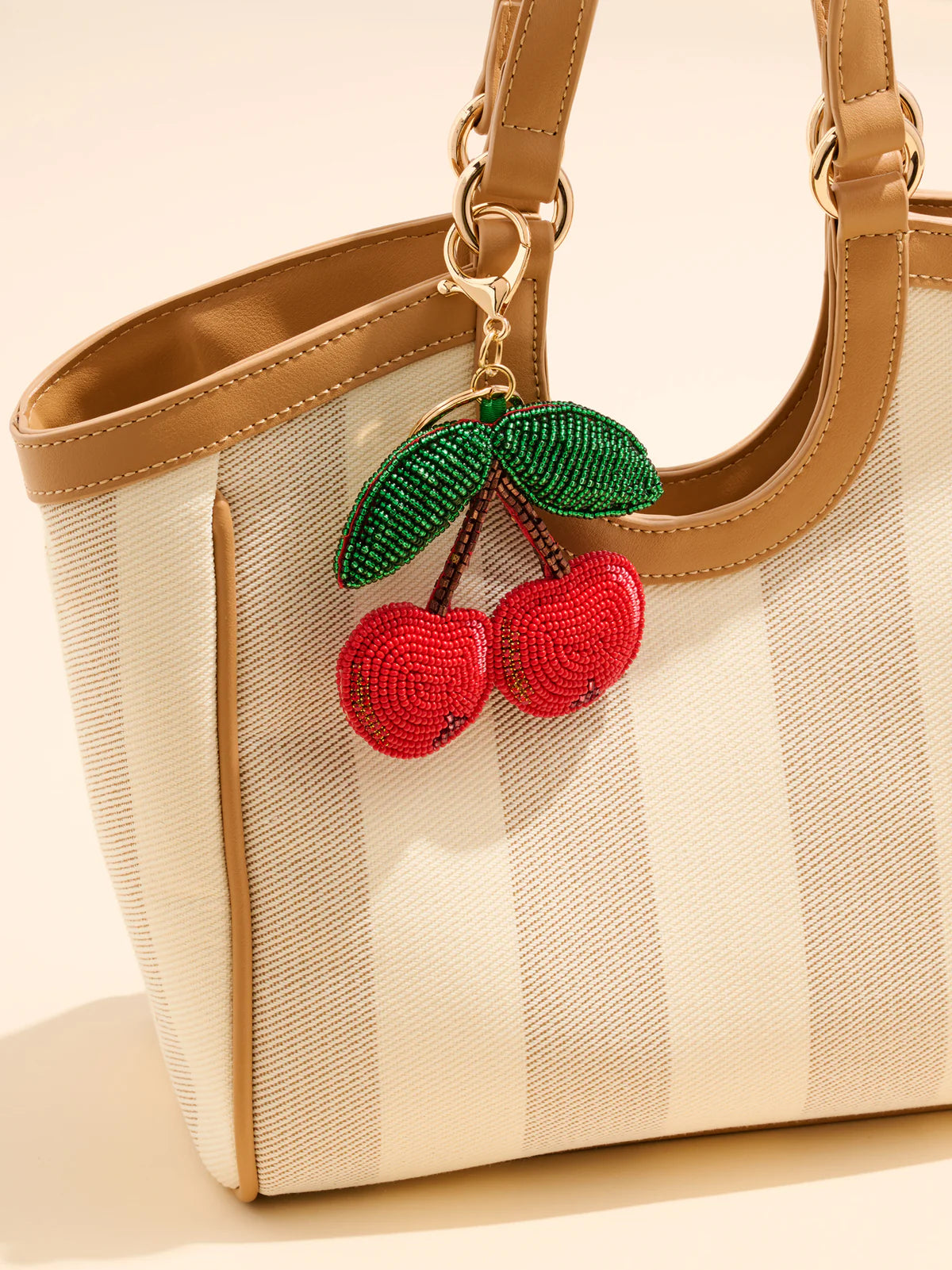Cherries Beaded Bag Charm