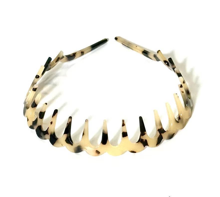 Ella Teeth Acetate Headband Ivory Tokyo