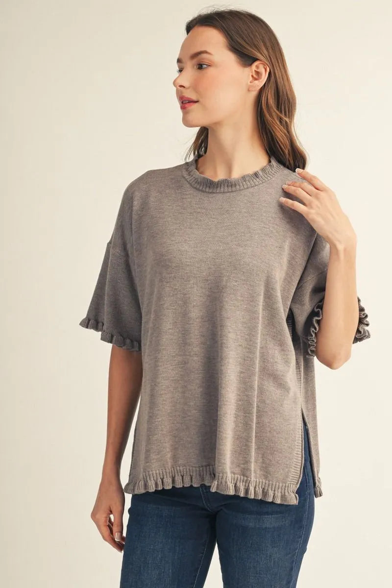 Puff Sleeve Cocoa Sweater
