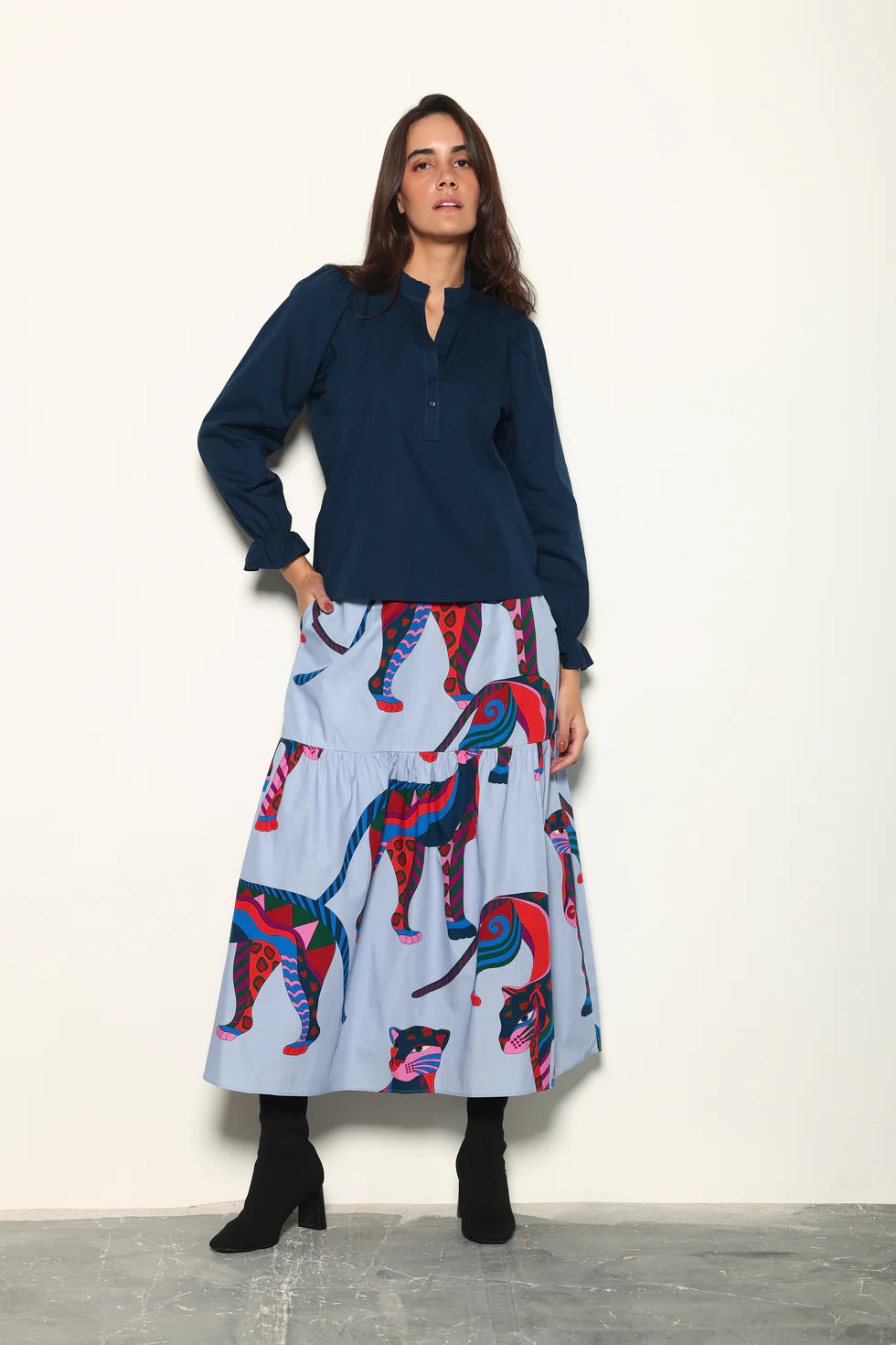 Ada Skirt Azure Safari