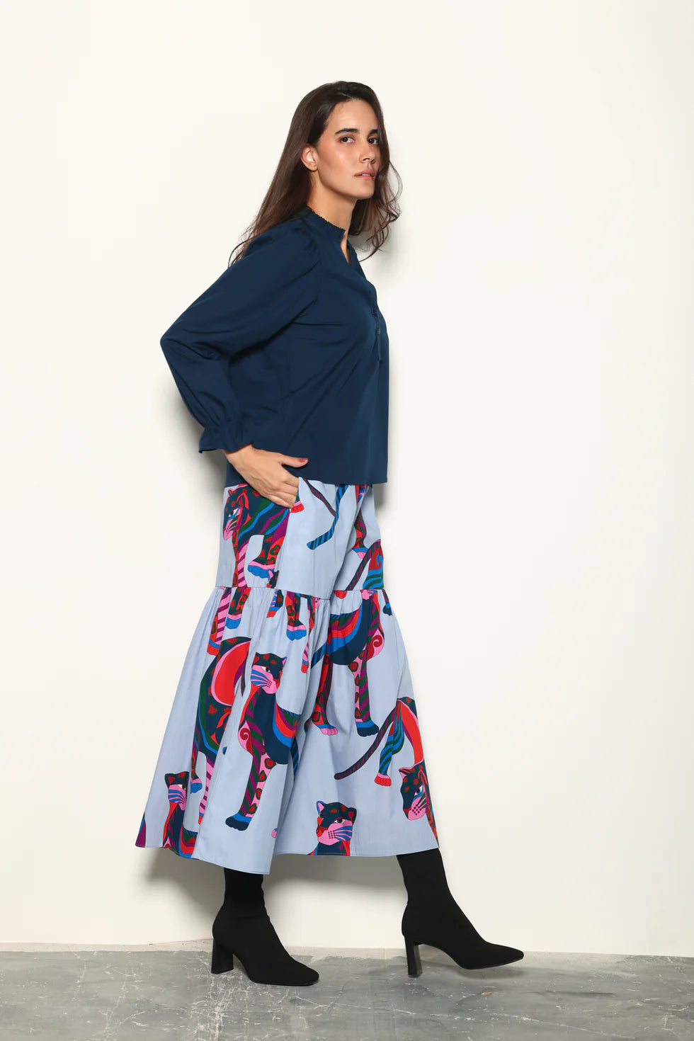 Ada Skirt Azure Safari