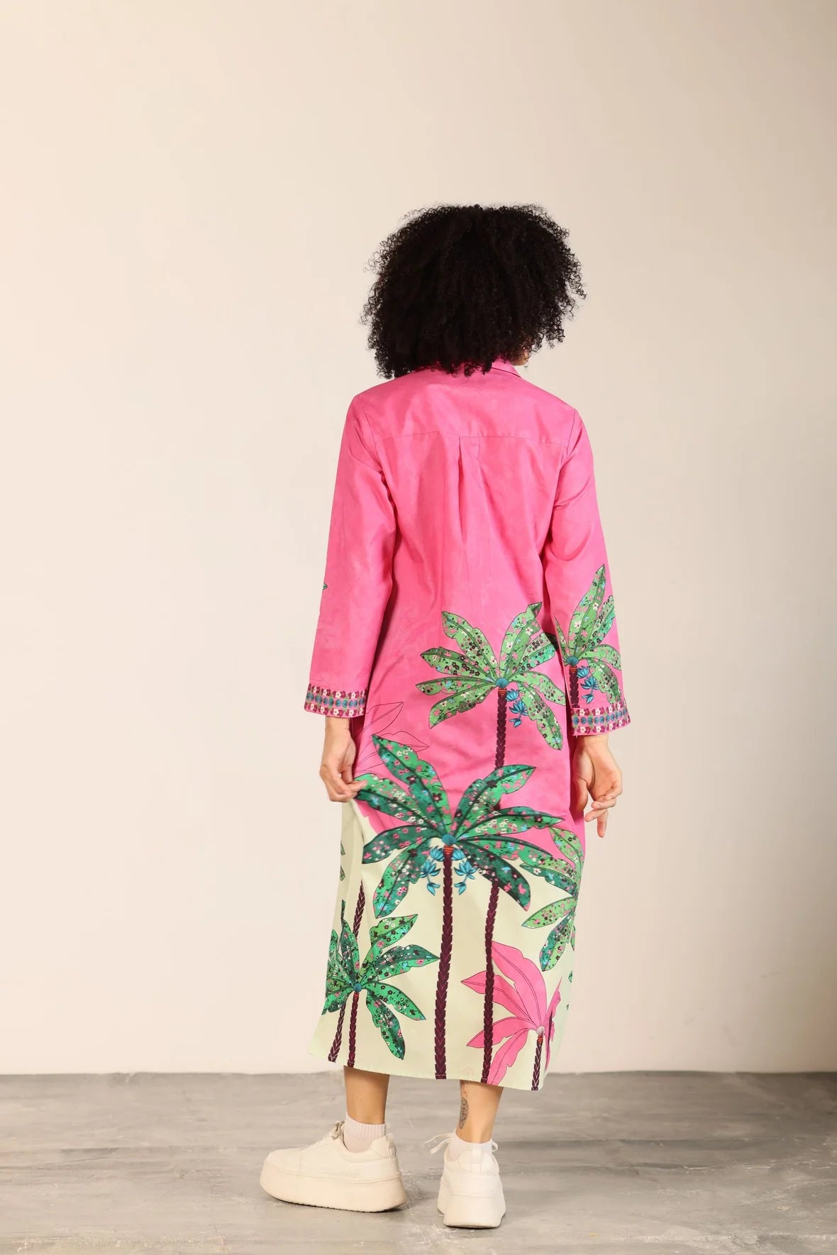 Eliza Dress, Pink Tropics
