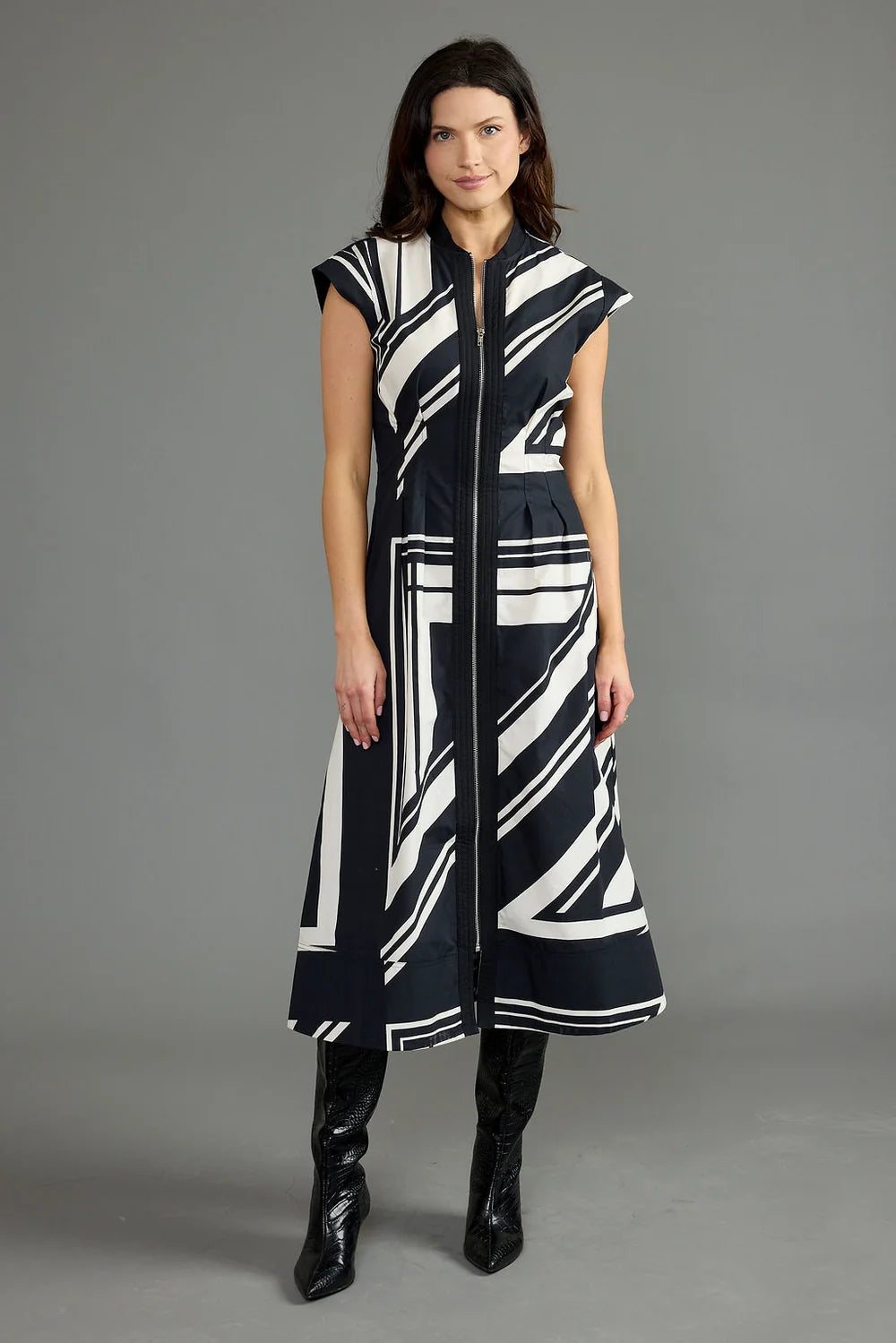 ROSALIE DRESS B/W
