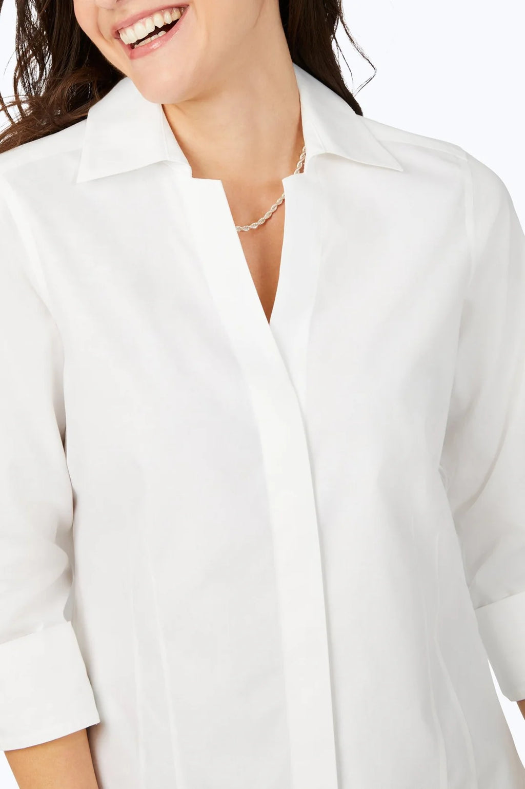 Taylor No Iron Pinpoint 3/4 Sleeve Shirt