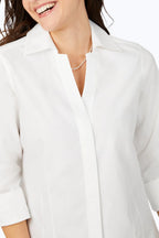 Taylor No Iron Pinpoint 3/4 Sleeve Shirt