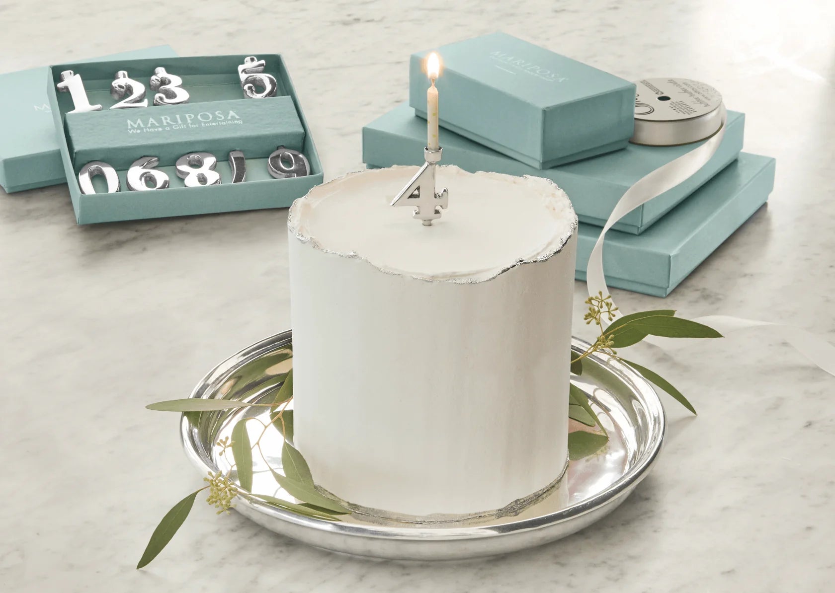 Number Candle Holder Set