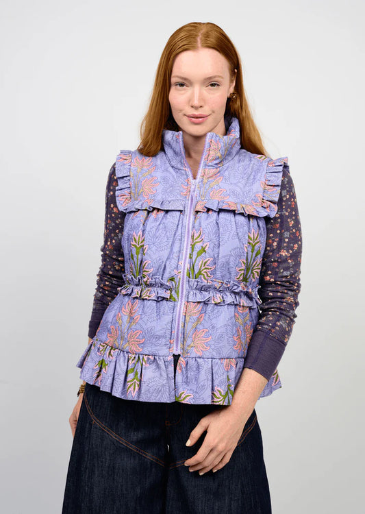 Block Print Corduroy Vest