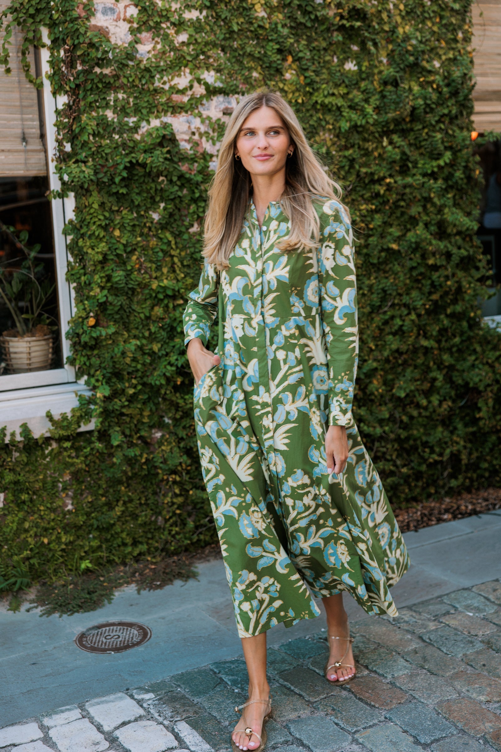 Classic Shirtdress, Oasis Grove