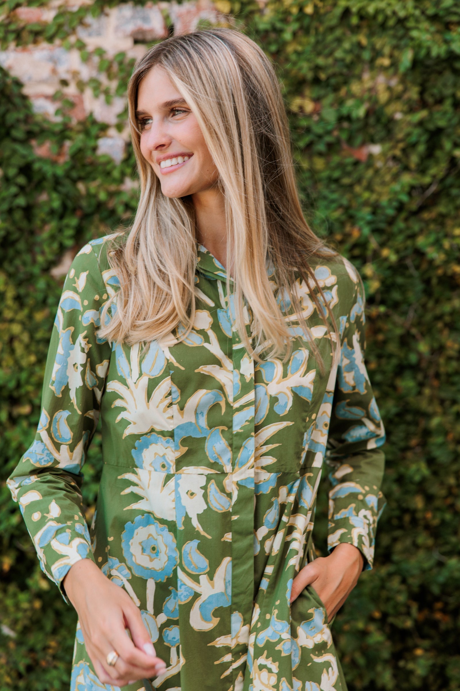 Classic Shirtdress, Oasis Grove