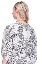Gored Top, Ink Blossom