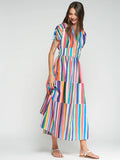 MULTICOLORED STRIPED DRESS