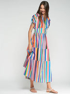 MULTICOLORED STRIPED DRESS