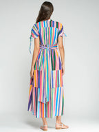 MULTICOLORED STRIPED DRESS