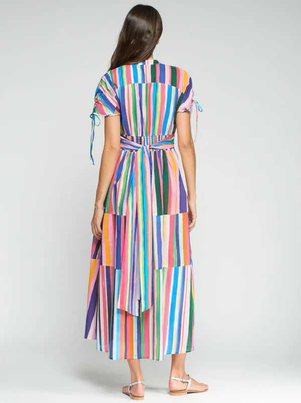 MULTICOLORED STRIPED DRESS