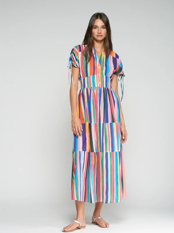 MULTICOLORED STRIPED DRESS