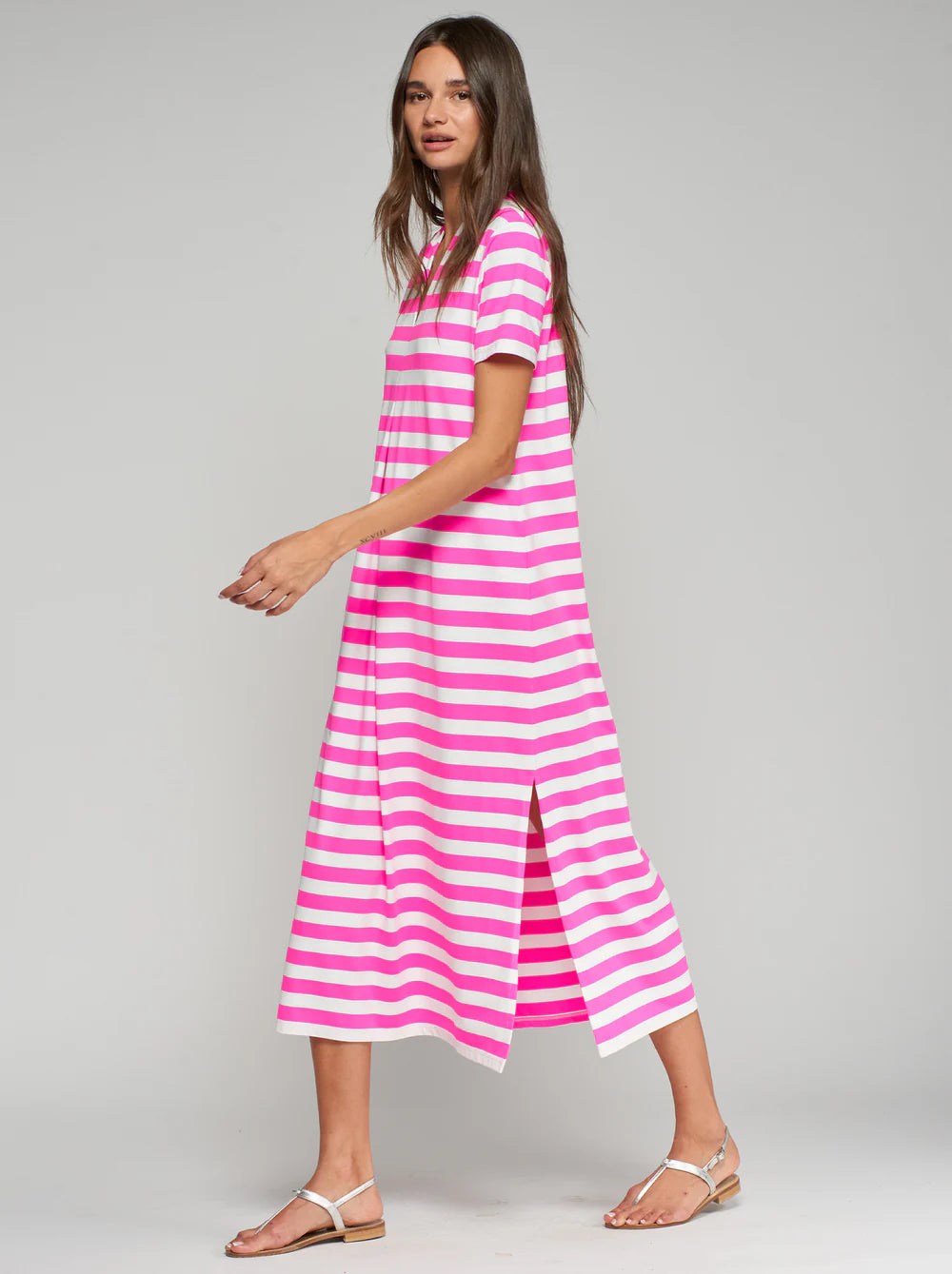 FUCHSIA STRIPED DRESS