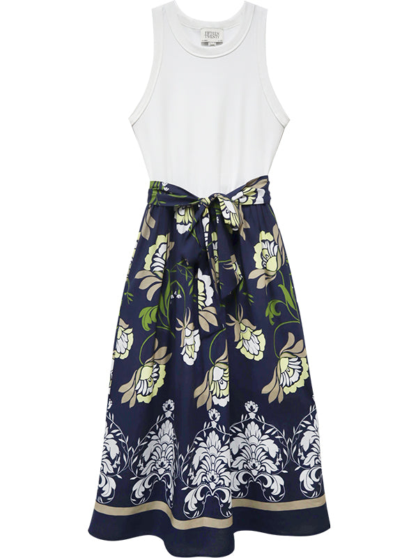 Seline Contrast Midi Dress
