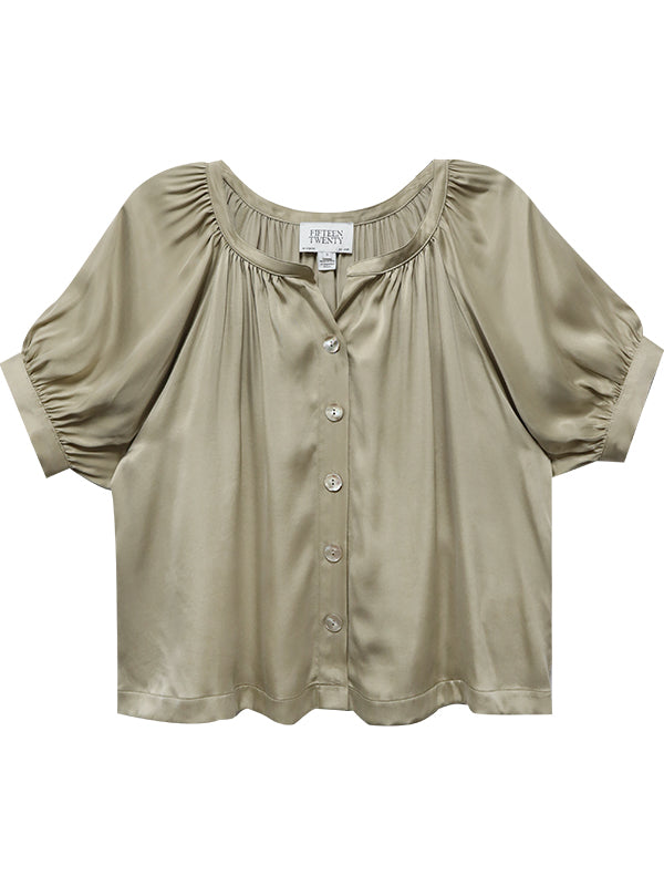 Sam Short Sleeve Button Up Top
