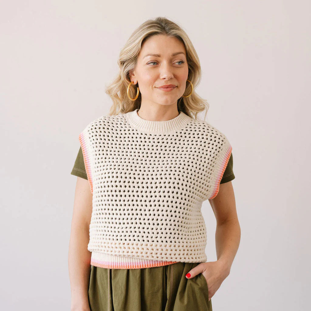 Peach Kennedy Sweater Vest