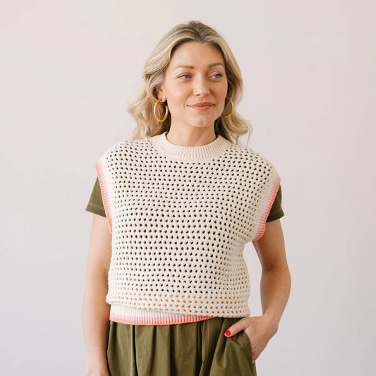 Peach Kennedy Sweater Vest