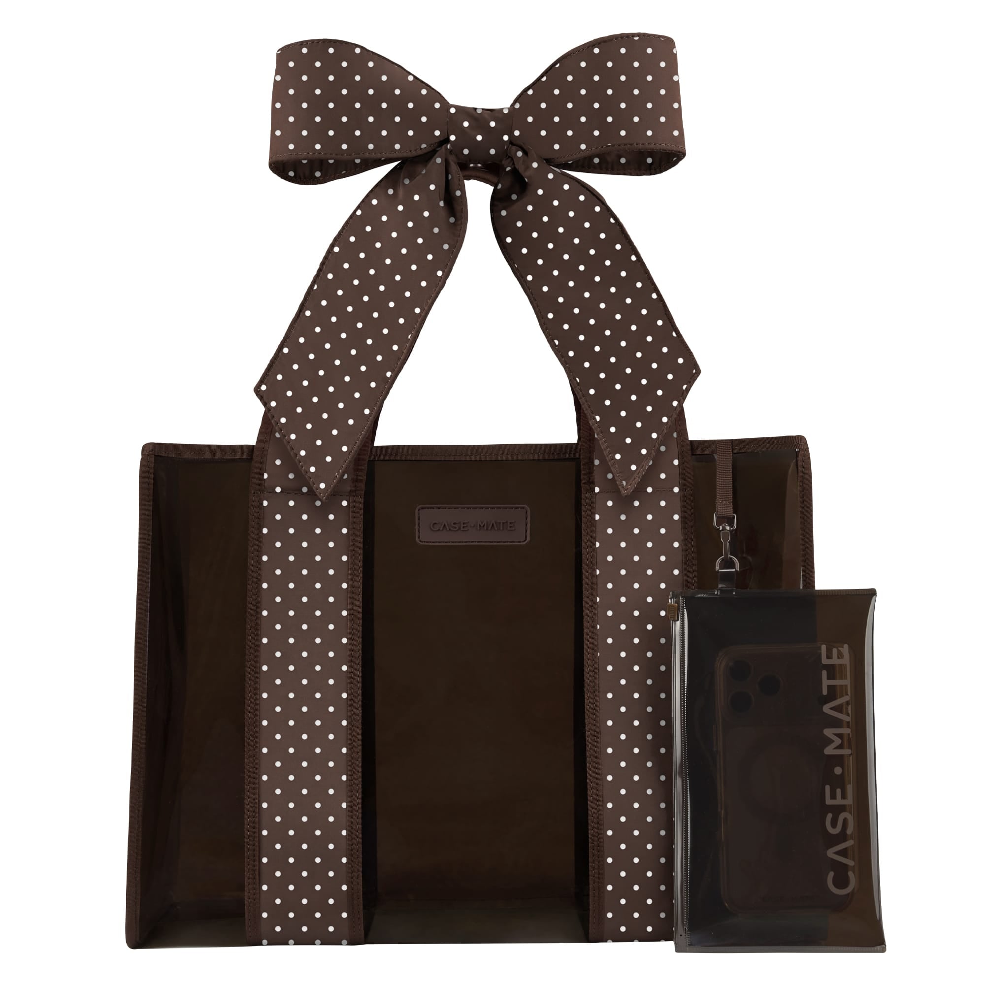 Jelly Tote - Espresso Dot Bow
