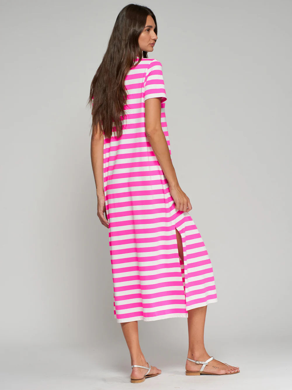 FUCHSIA STRIPED DRESS