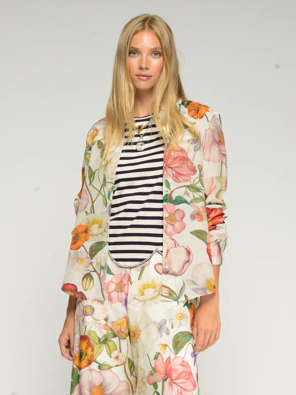 MULTICOLORED FLORAL PRINT SHIRT