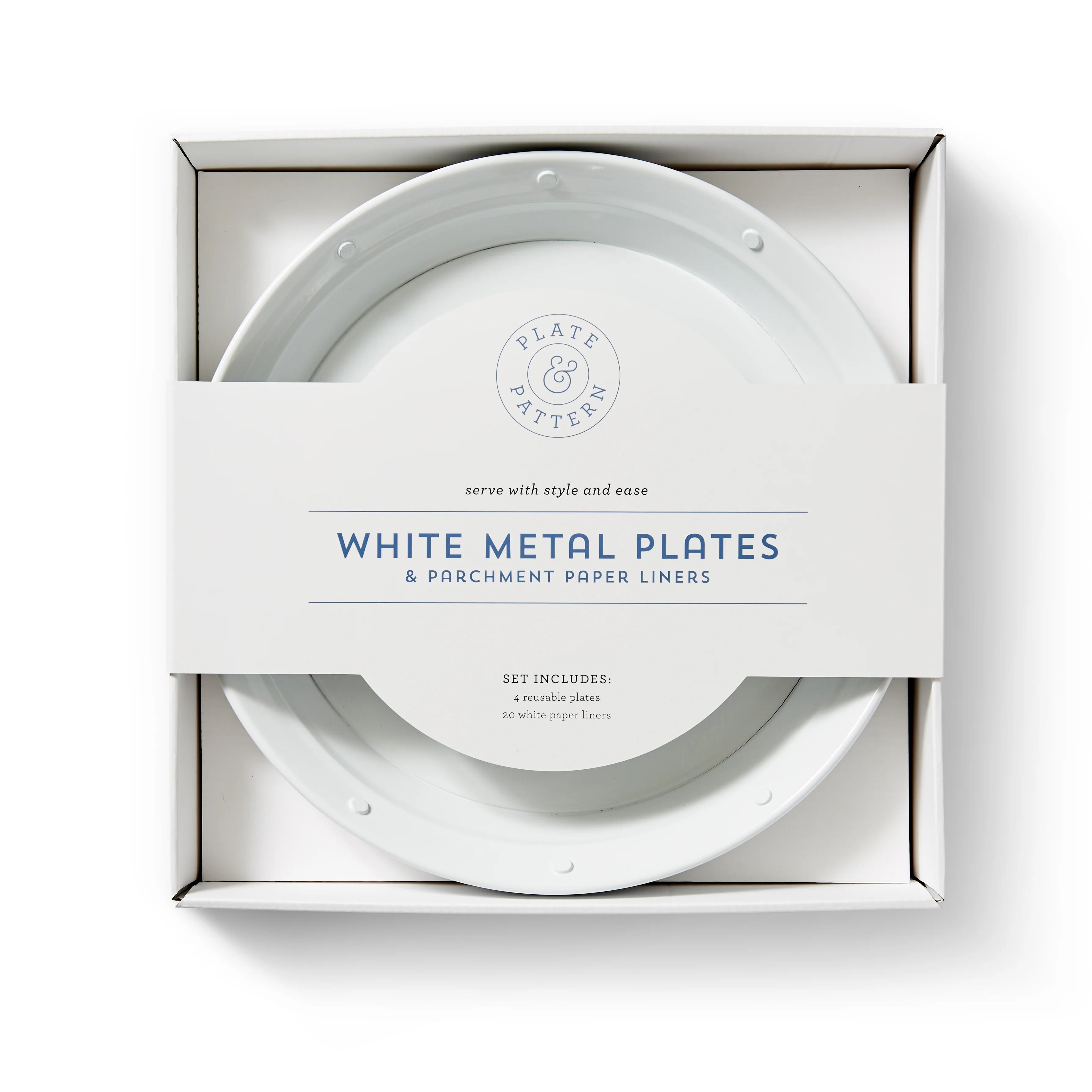 White Metal Plate