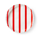 "Bold Red Stripes" preformed plate liners