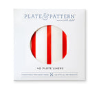 "Bold Red Stripes" preformed plate liners