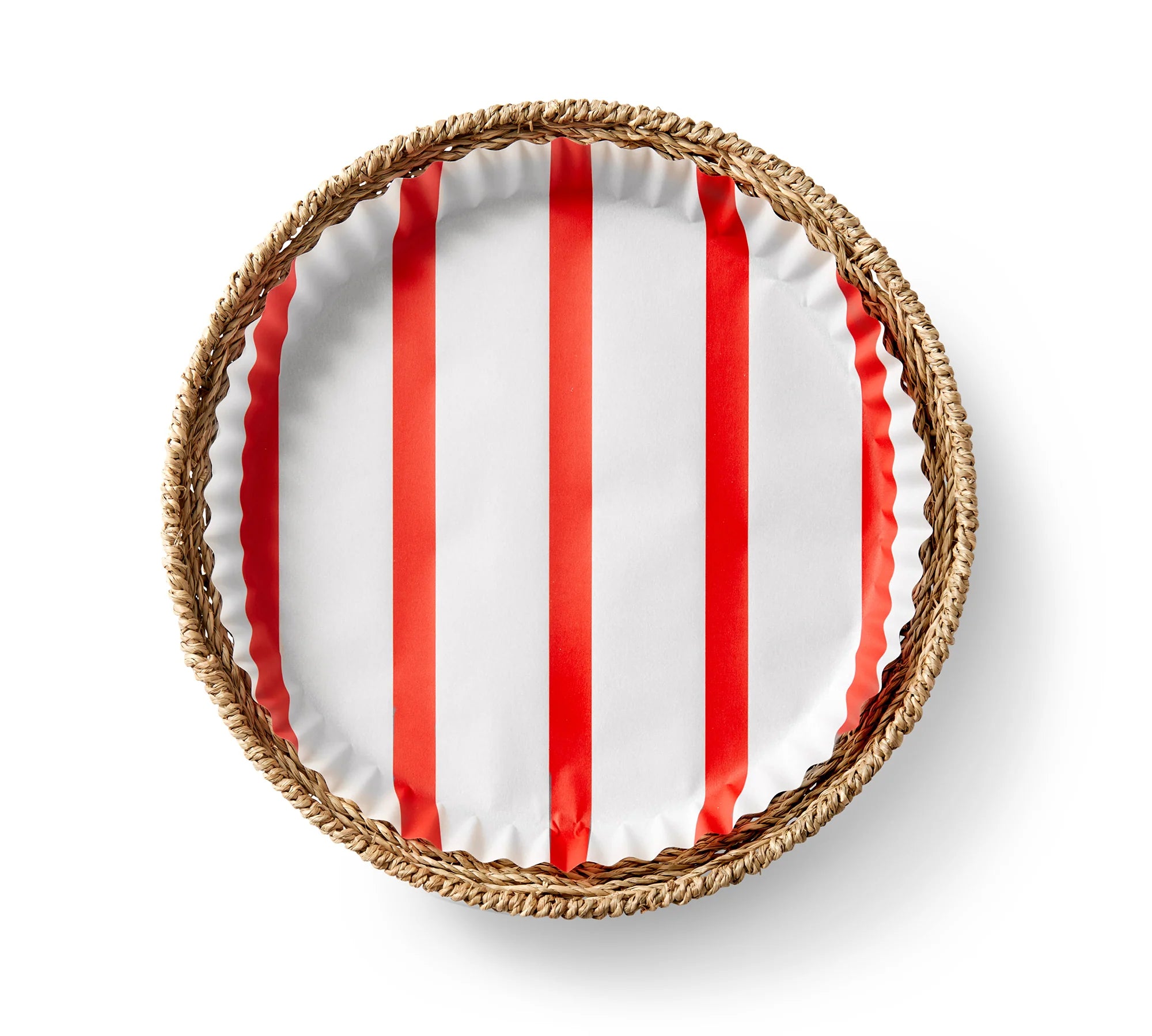 "Bold Red Stripes" preformed plate liners