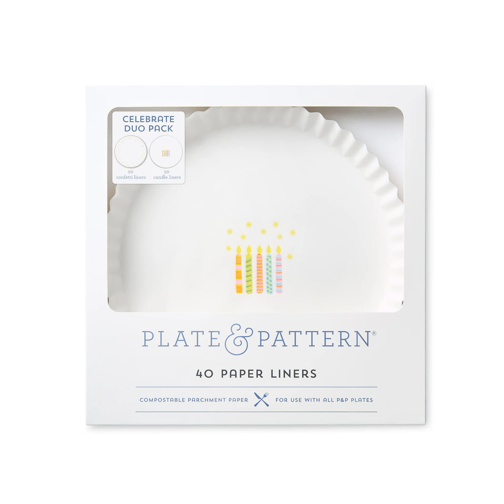"Celebrate Duo" preformed plate liners