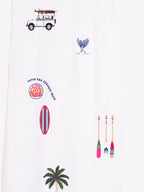 WHITE EMBROIDERED SURF DRESS
