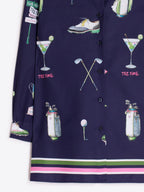 NAVY GOLF PRINT SHIRT
