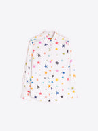 WHITE SHIRT WITH MULTICOLORED STAR PRINT