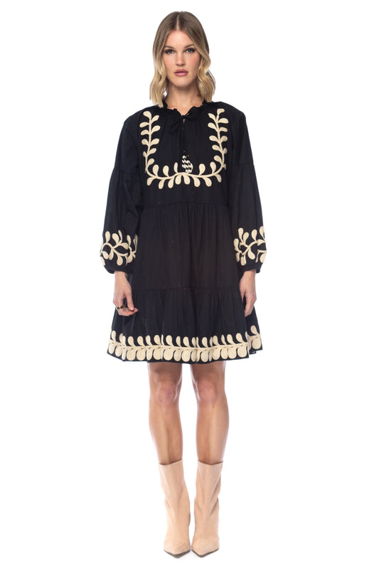 Hadya Onyx Short Dress