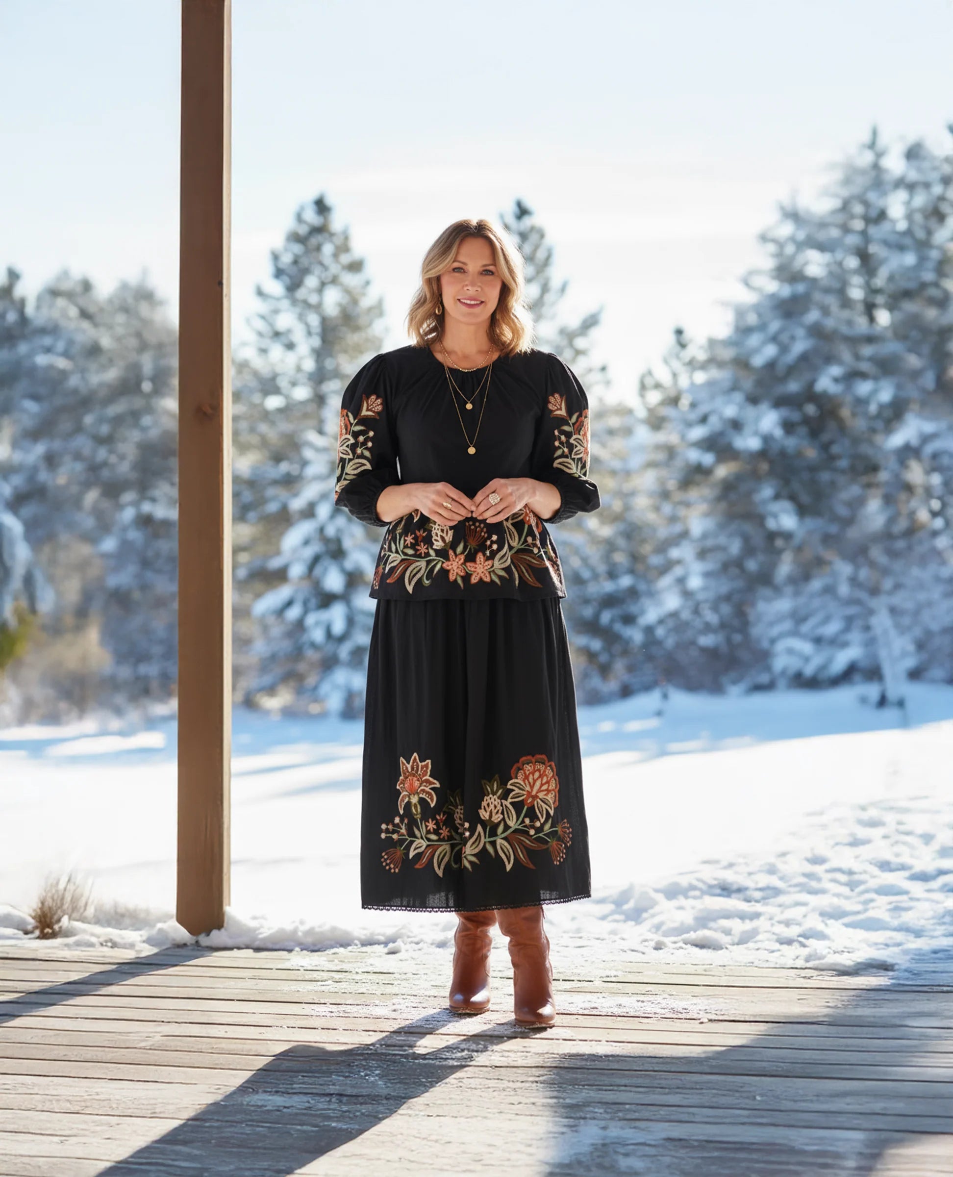 Tolani Uri Embroidered Blouse