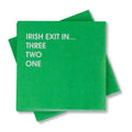 IRISH EXIT IN... 3 2 1 - COCKTAIL NAPKINS