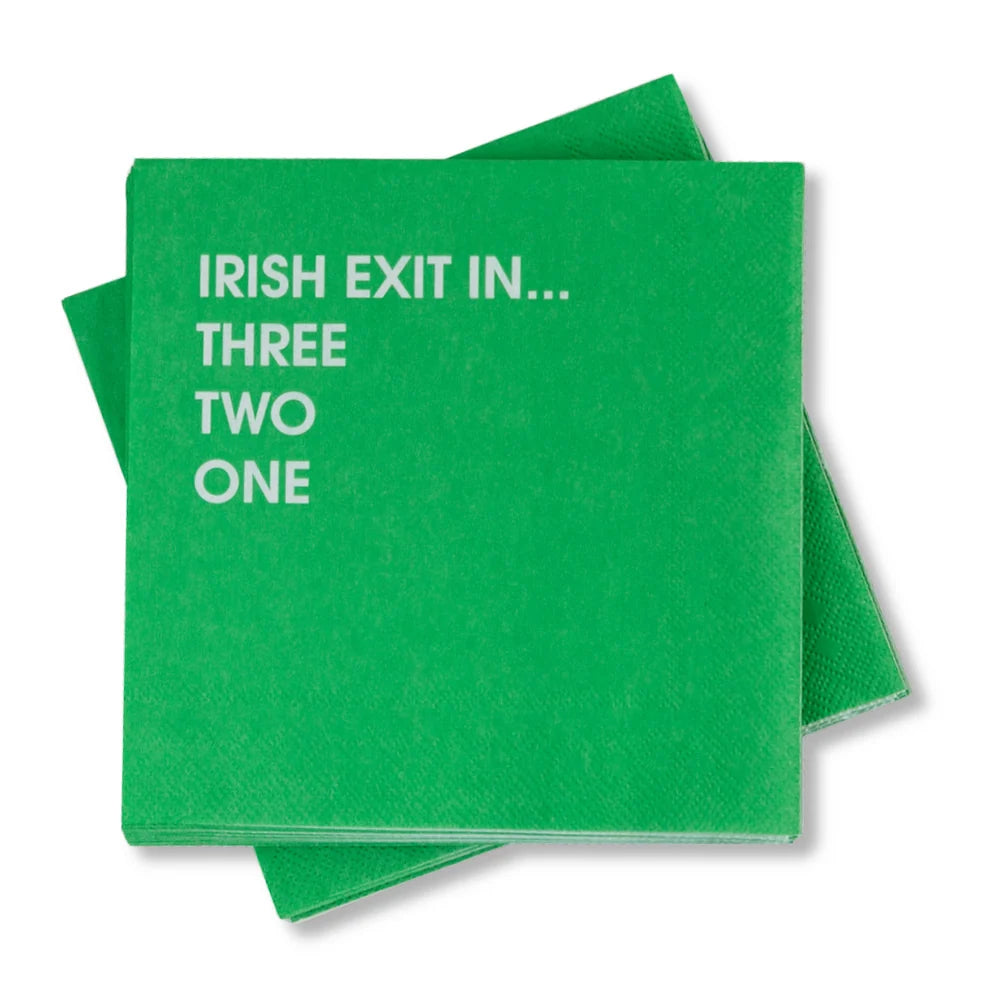 IRISH EXIT IN... 3 2 1 - COCKTAIL NAPKINS